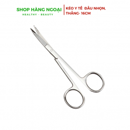 Kéo y tế thẳng  đầu nhọn 16cm - Có xuất VAT