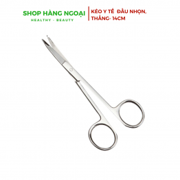 Kéo y tế thẳng  đầu nhọn 14cm - Có xuất VAT