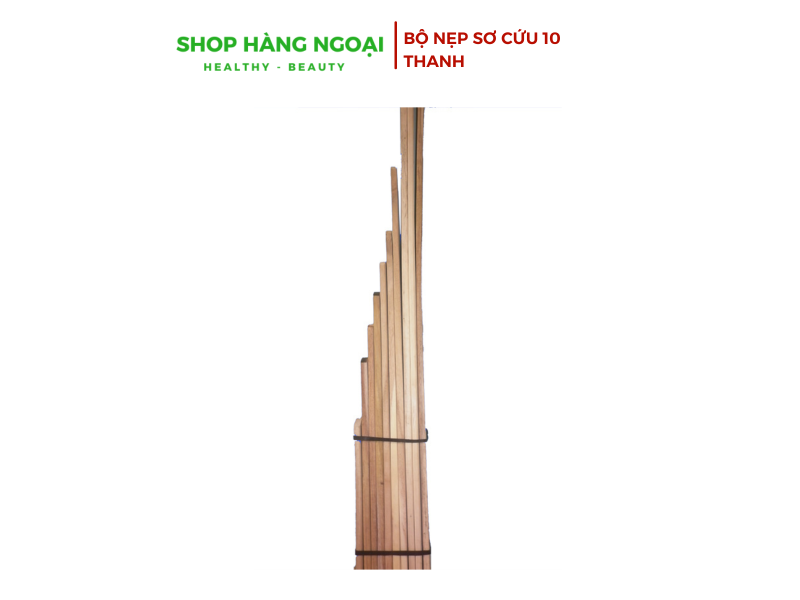 Bộ nẹp gỗ sơ cấp cứu gồm 10 thanh